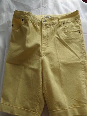 Woman Within Yellow Jean Bermuda Shorts size 18W